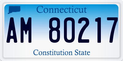 CT license plate AM80217