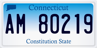 CT license plate AM80219