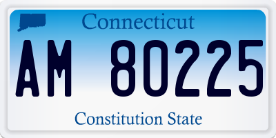 CT license plate AM80225