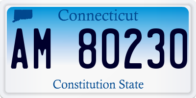 CT license plate AM80230