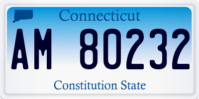 CT license plate AM80232