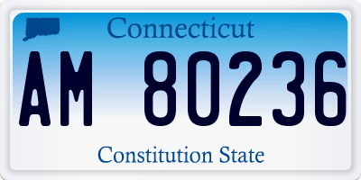 CT license plate AM80236