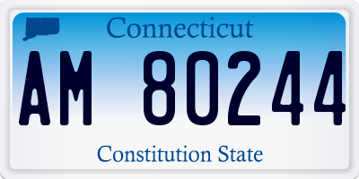 CT license plate AM80244
