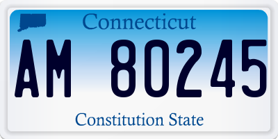 CT license plate AM80245