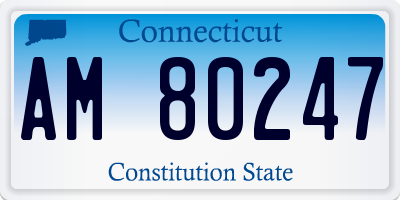 CT license plate AM80247
