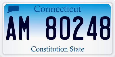 CT license plate AM80248