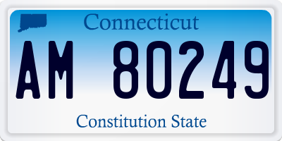 CT license plate AM80249