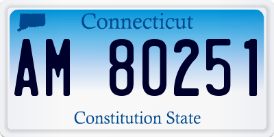 CT license plate AM80251