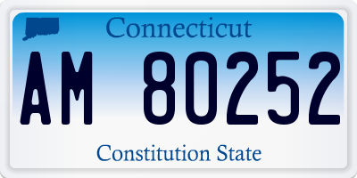 CT license plate AM80252