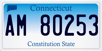 CT license plate AM80253