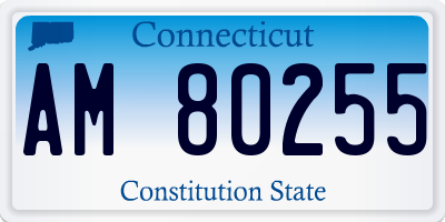 CT license plate AM80255
