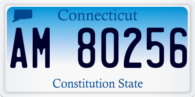 CT license plate AM80256