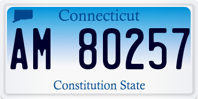 CT license plate AM80257