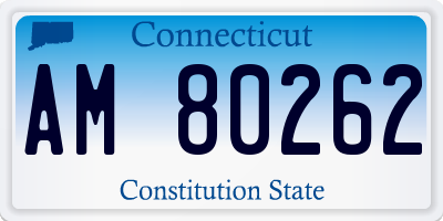 CT license plate AM80262