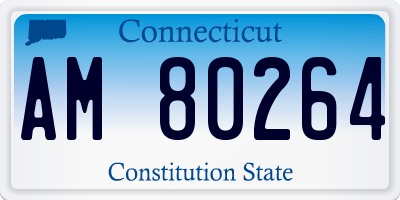 CT license plate AM80264