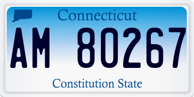 CT license plate AM80267