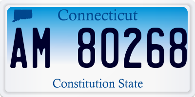 CT license plate AM80268