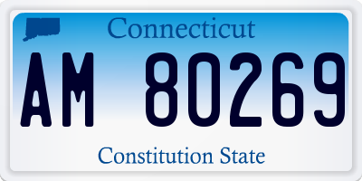 CT license plate AM80269