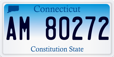 CT license plate AM80272