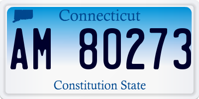 CT license plate AM80273