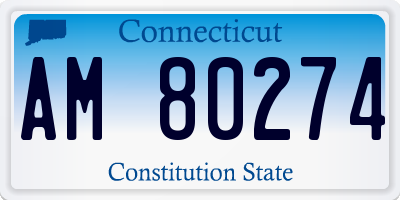 CT license plate AM80274
