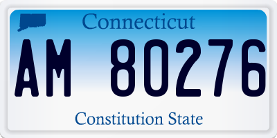 CT license plate AM80276