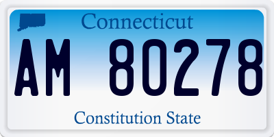 CT license plate AM80278