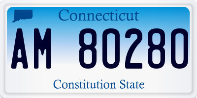 CT license plate AM80280