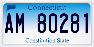 CT license plate AM80281