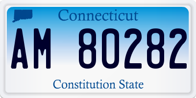 CT license plate AM80282