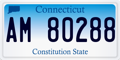 CT license plate AM80288