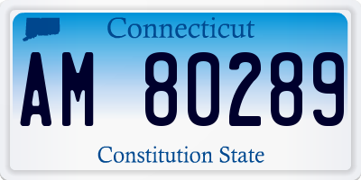 CT license plate AM80289