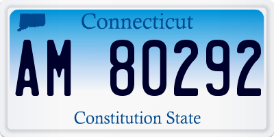 CT license plate AM80292