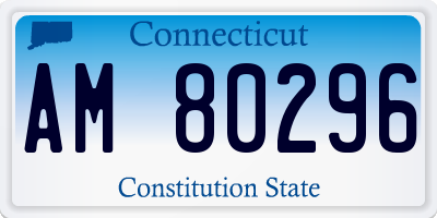 CT license plate AM80296