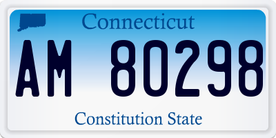 CT license plate AM80298