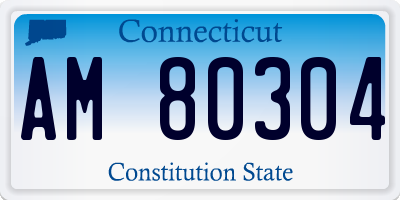 CT license plate AM80304