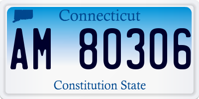 CT license plate AM80306