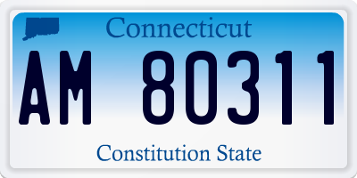 CT license plate AM80311