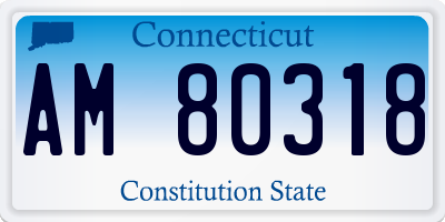 CT license plate AM80318