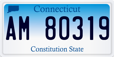 CT license plate AM80319
