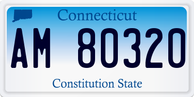 CT license plate AM80320