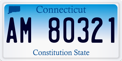 CT license plate AM80321