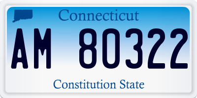 CT license plate AM80322