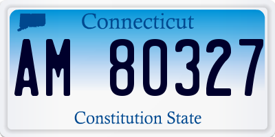 CT license plate AM80327