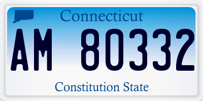 CT license plate AM80332