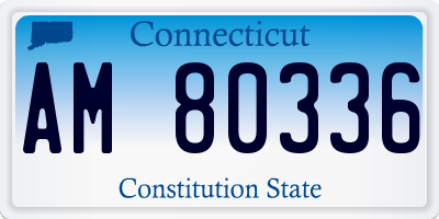 CT license plate AM80336