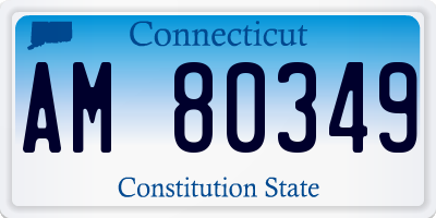 CT license plate AM80349