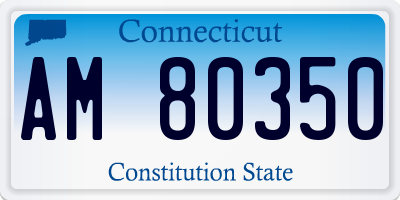 CT license plate AM80350