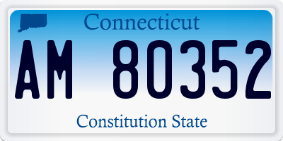 CT license plate AM80352