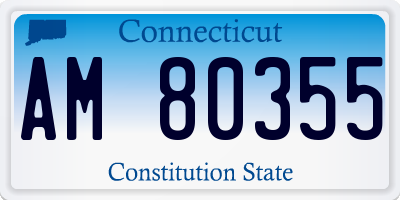 CT license plate AM80355